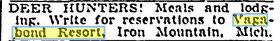 Vagabond Resort - Nov 16 1946 Ad